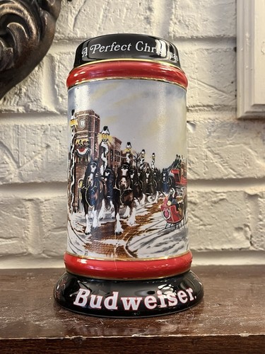 Birra Budweiser Anheuser 1992 serie natalizia Stein CS167 "Un Natale perfetto" - Foto 5 di 21