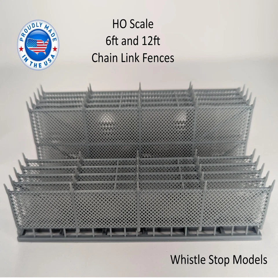 HO Scale 6 ft tall chain link fence HO2001 - Image 3 of 4
