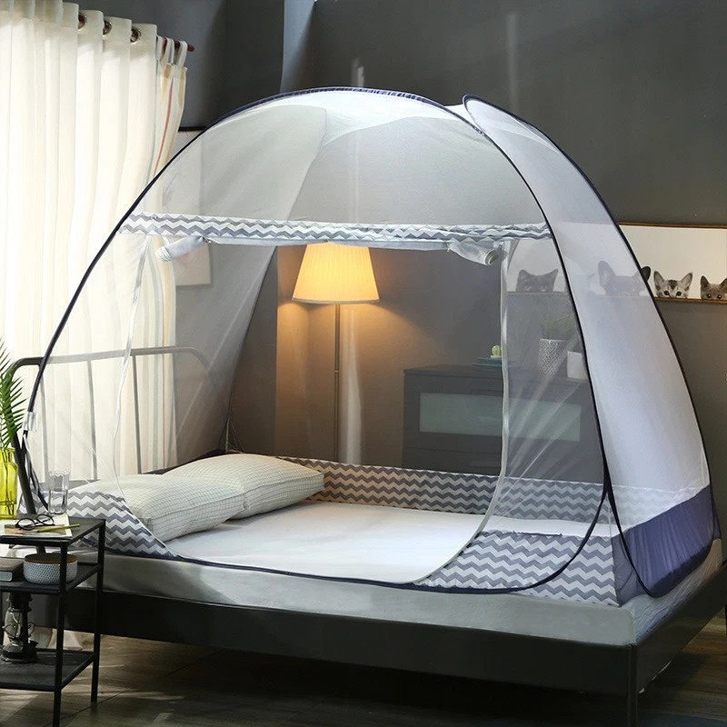 Pop Up Bed Mosquito Net Single-Door Tent with Bottom Insect Screen Canopy  summer