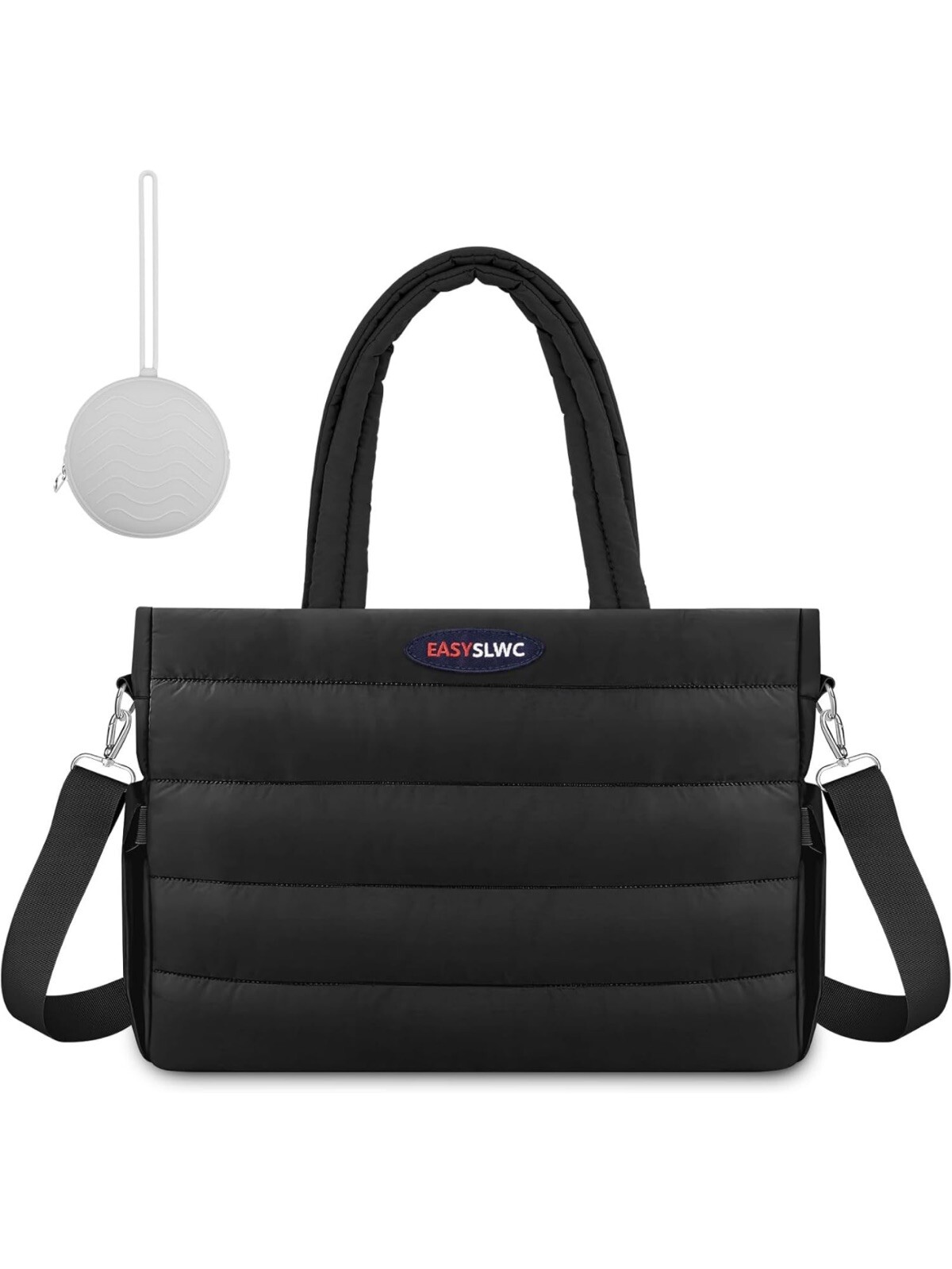 Stylish Diaper Tote with Pacifier Case and Crossbody Strap for Moms-image