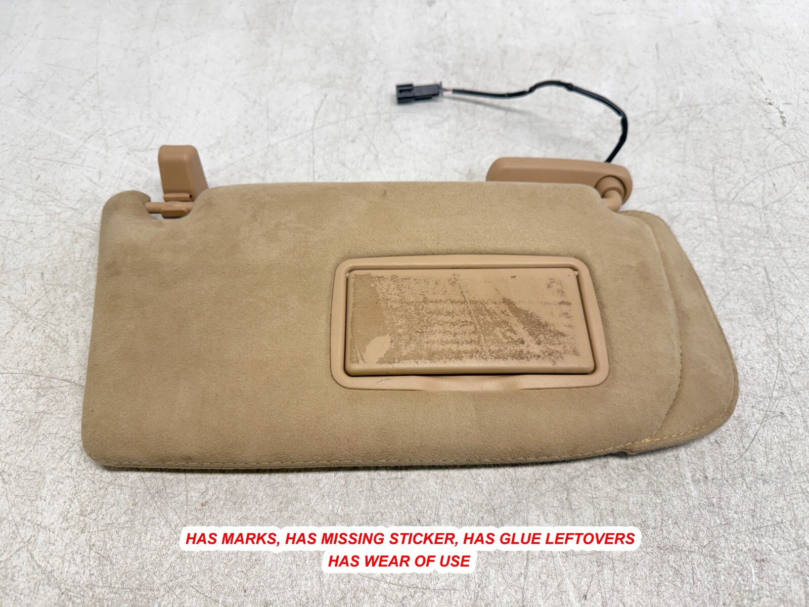 P50222 2003-12 Maserati Quattroporte Sunvisor Sun Visor Passenger Side SEE PICS