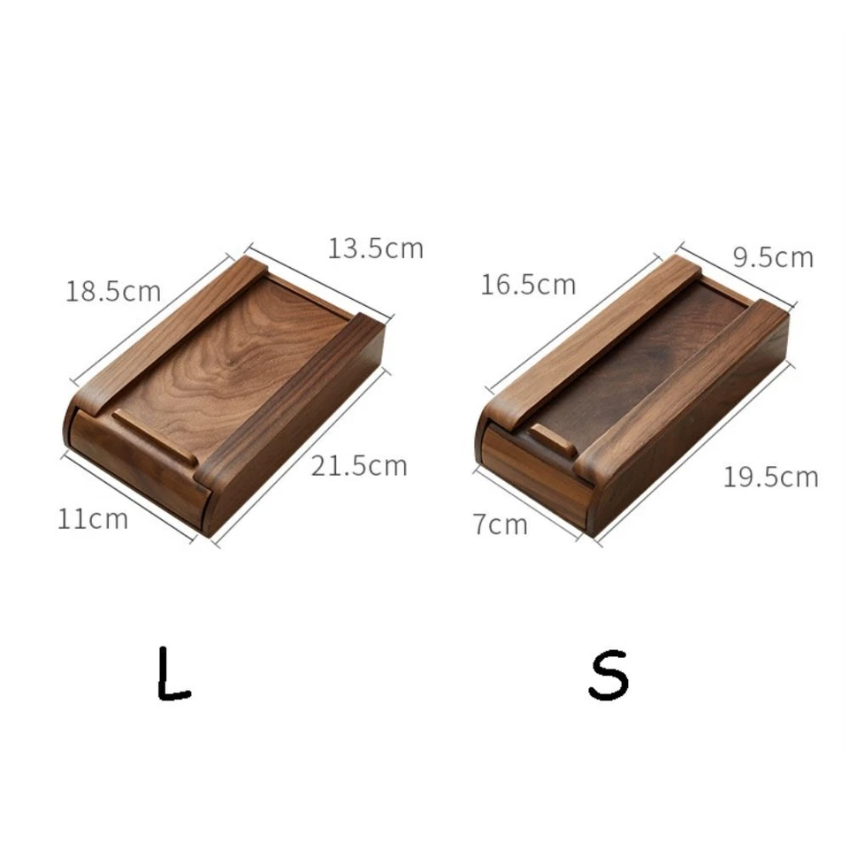 Box Wooden Storage Drawer Stationery Container Hidden Drawer Home Storage - Image 2 of 4