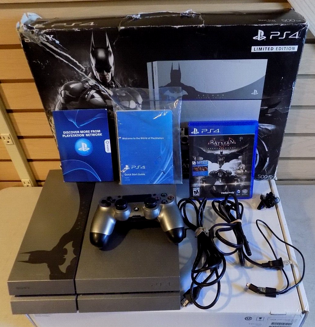 Sony PS4 Console Limited Edition Batman Arkham Knight 500GB w/Seven PS4  Games