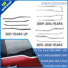 Window Bottom Sill Trims Strip Cover Overlay Molding For Ford F150 4Doors 2009+