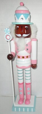 CHRISTMAS NUTCRACKER ~ Pastel Candy Nutcracker~ 15'' H x 4'' W x 3'' D