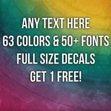 Make Your Own Custom Die Cut Vinyl Decal Sticker Car Window Wall Laptop font