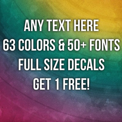 Make Your Own Custom Die Cut Vinyl Decal Sticker Car Window Wall Laptop font