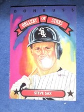 1992 DONRUSS TRIPLE PLAY GALLERY OF STARS #GS-4 STEVE SAX CHICAGO WHITE SOX MVP