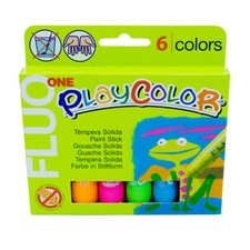 Playcolor Fluo 6 Pack Kids Poster Paint Sticks