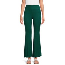 No Boundaries Juniors Solid Flare Pants, 32" Inseam, Evergreen Size L 11-13 