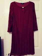 Womens GNW Casual Party Burgundy Sweater Dress NWT Size L