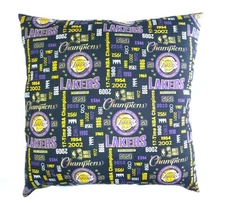 NBA LOS ANGELES LAKERS COMPLETE 15 X 15 COTTON PILLOW - GIFTS 5 Styles LA