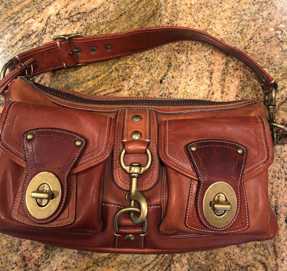 COACH MANDY Courier Leather Legacy Satchel preowned VERY COACH MANDY Courier Leather Legacy Satchel preowned VERY