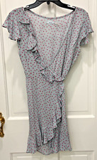 URBAN OUTFITTERS - KIMCHI BLUE - Wrap Dress with Flutter Sleeves - size S