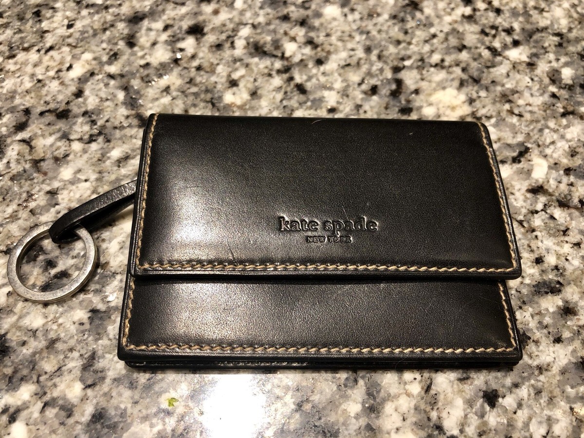 Kate Spade New York Black Leather Key Chain Case