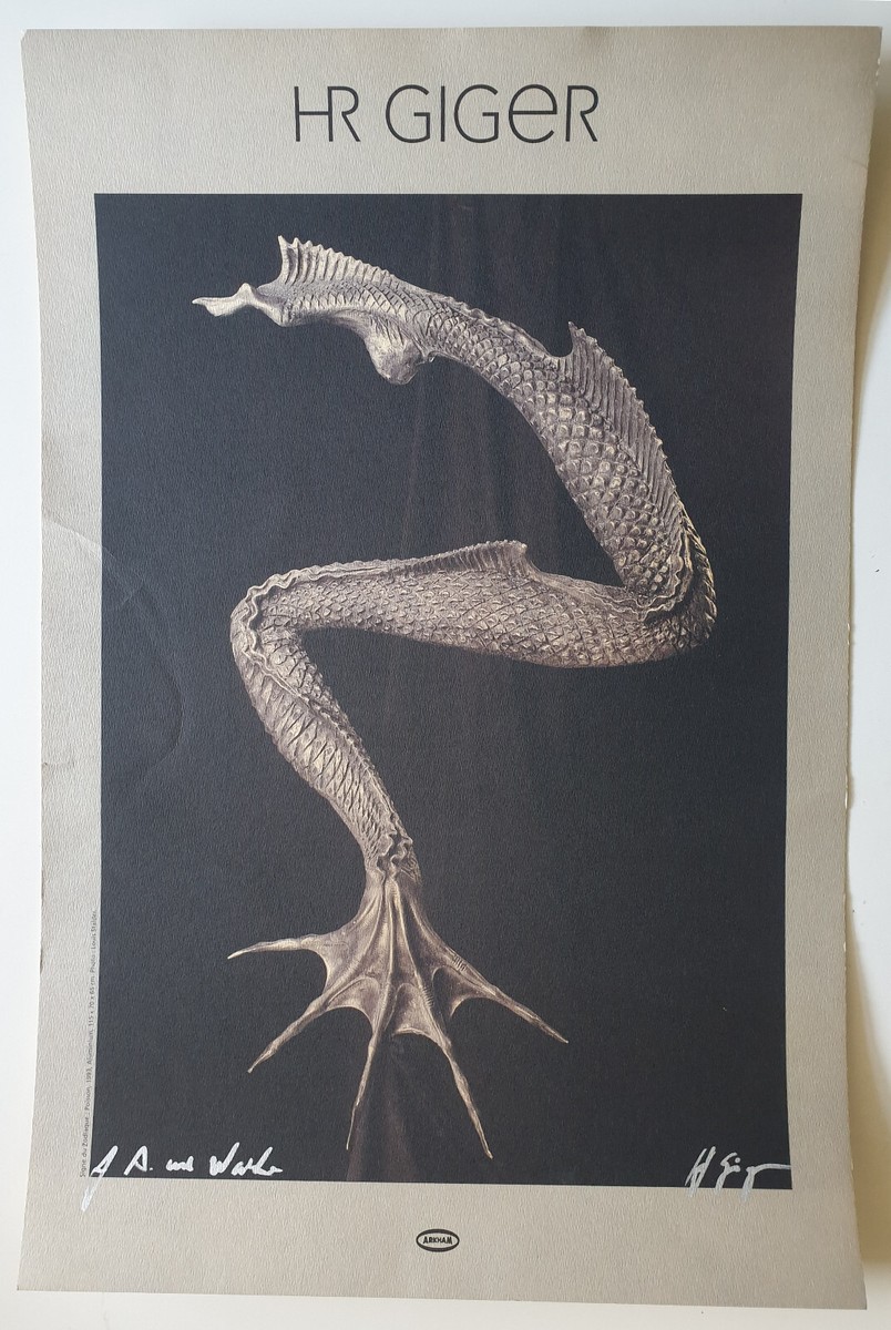 HR Giger Alien Romulus - Zodiac Sign Pisces, from 1996 signed