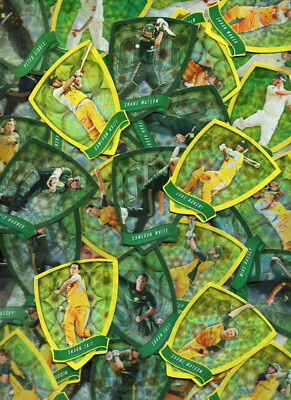 2009-10 SELECT -[CRICKET AUSTRALIA DIE-CUT BADGE CARDS]- HOLOFOIL CARD LOT / SET