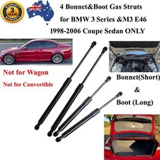 4 Gas Struts for BMW 318i 325Ci 330Ci M3 E46 2 Door Coupe Bonnet Hood+Tailgate