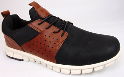 DEER STAGS Mens Black Bungee Laces Pull-Tabs Betts Slip On Sneakers Shoes 9 M Deer Stags Men main image 3