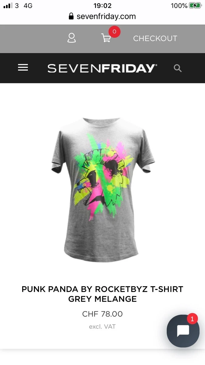 Punk Panda by Rocketbyz T Shirt sevenfriday limited edition FREE