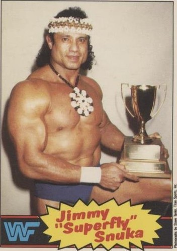 Superfly Jimmy Snuka 1985 Topps WWF Rookie Card #6 WWE RC Pro