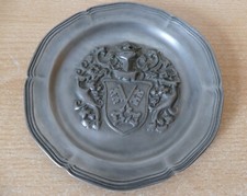 Zinn Teller Wandteller Wappen Regensburg