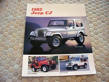 Jeep Official Cj Series Showroom Sales Brochure 1982 Usa Edition