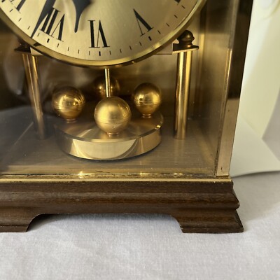 Hettich Table Clock W Germany MCM Goldtone 8”x5.5” | eBay