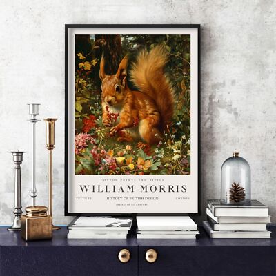 William Morris Druck, William Morris Ausstellung Poster Eichhörnchen (490c)