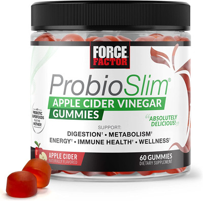 Probioslim Apple Cider Vinegar Gummies with Organic Lactospore Probiotics and...