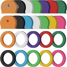 24 Pack Colorful Plastic Key Caps Key Cover Round Key Identifiers for House Keys