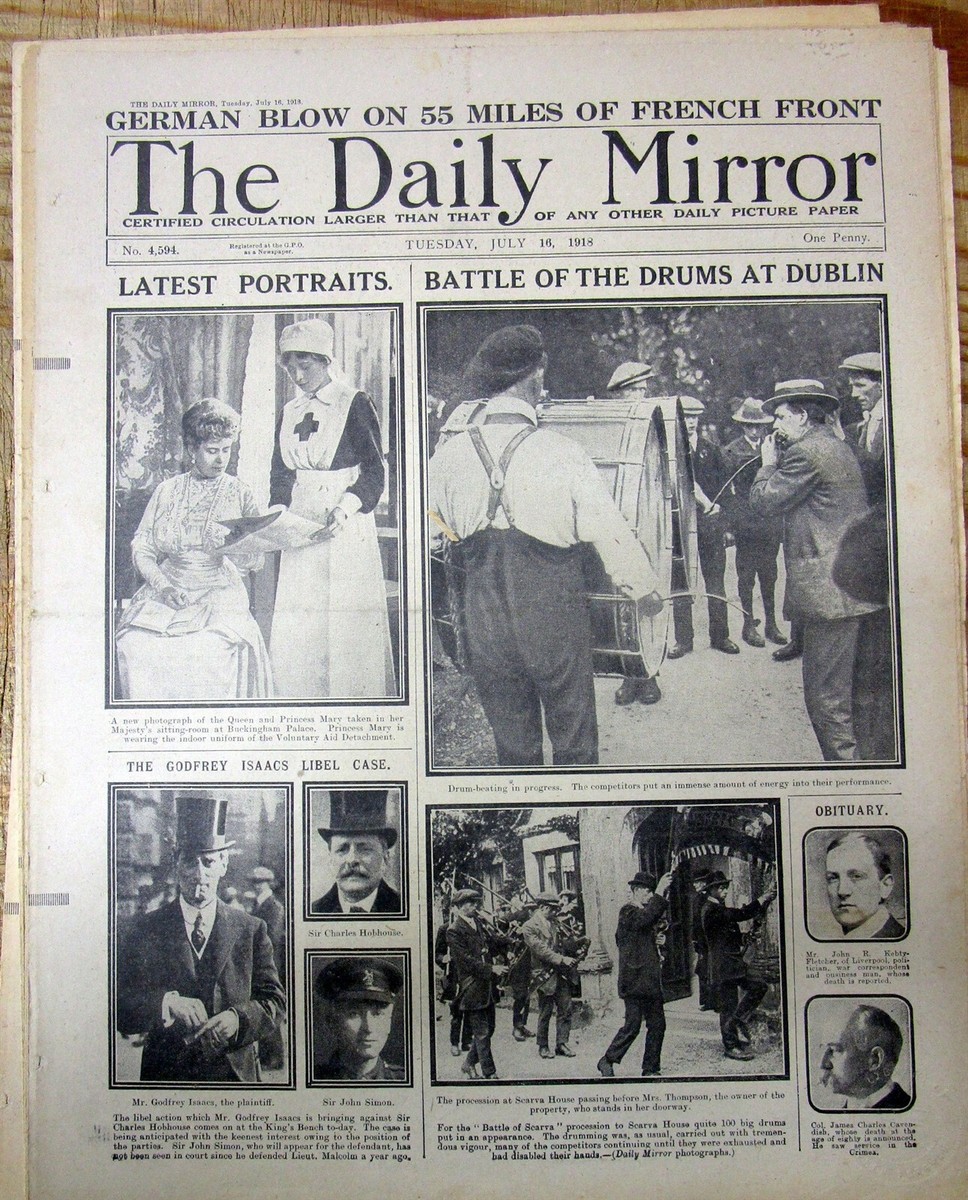 Lot of 7 original 1918 WW I British illustrated newspapers LONDON
