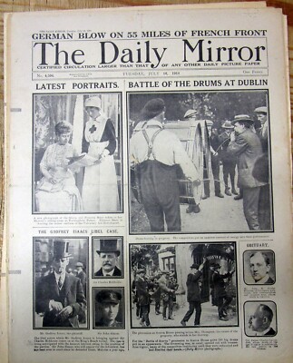 Lot of 7 original 1918 WW I British illustrated newspapers LONDON