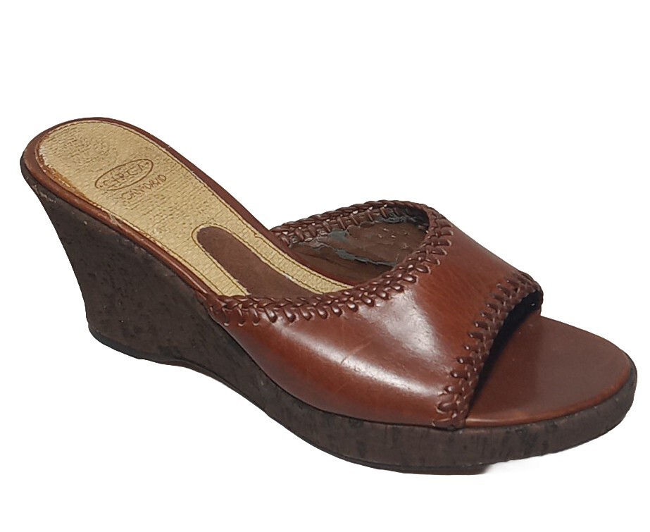 Circa Jean & David Brown Wedges Size 9