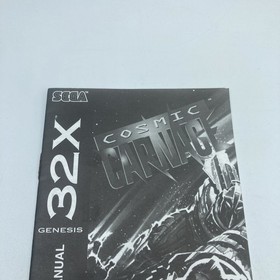 Sega Genesis 32x Cosmic Carnage Instruction Manual Booklet ONLY Authentic VG