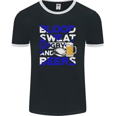 Scotland Blood Sweat & Beers Rugby Scottish Herren Ringer T-Shirt FotL