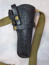 Vintage Hunter Hand Tooled Leather Right Hand Gun Holster 3100 B40 Floral Design