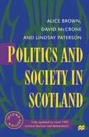 Politics And Society In Scotland Alice Brown (U. A.) Taschenbuch Englisch 1998
