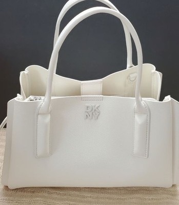 DKNY Josie Medium Women's Crossbody Satchel White Handbag NWT Free Shipping