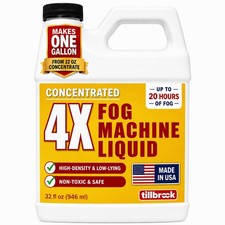 Fog Machine Liquid Concentrate, 32 oz, Makes 1 Gallon, High-Density