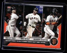 Buster Posey, Kris Bryant, Brandon Crawford - 2021 MLB Topps Now #937 Red 09/10