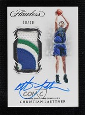 2018-19 Panini Flawless Vertical 10/20 Christian Laettner #VP-CLT Patch Auto 8q5