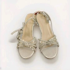 TOP MODA~Dressy Silver Sparkle HIGH HEEL~Size 8.5 Sandals Shoes ROSA-66 Formal