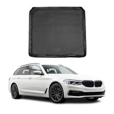 Kofferraummatte Kofferraumwanne für BMW 5er Touring G31 2017-2023 Gummi Schwarz