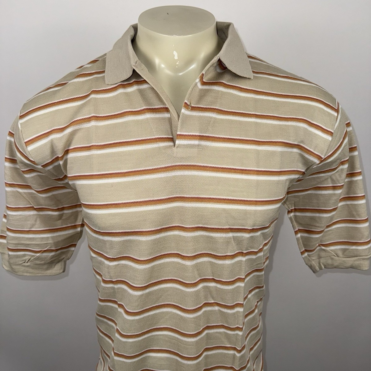 NOS Vtg 70s Sears Shirt Hands Off Mens XL Striped Polo Skate 