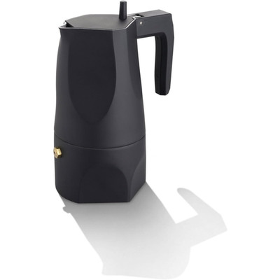 Alessi MT18/3 B Ossidiana Portable Espresso Coffee Maker, Handwash Only, Black