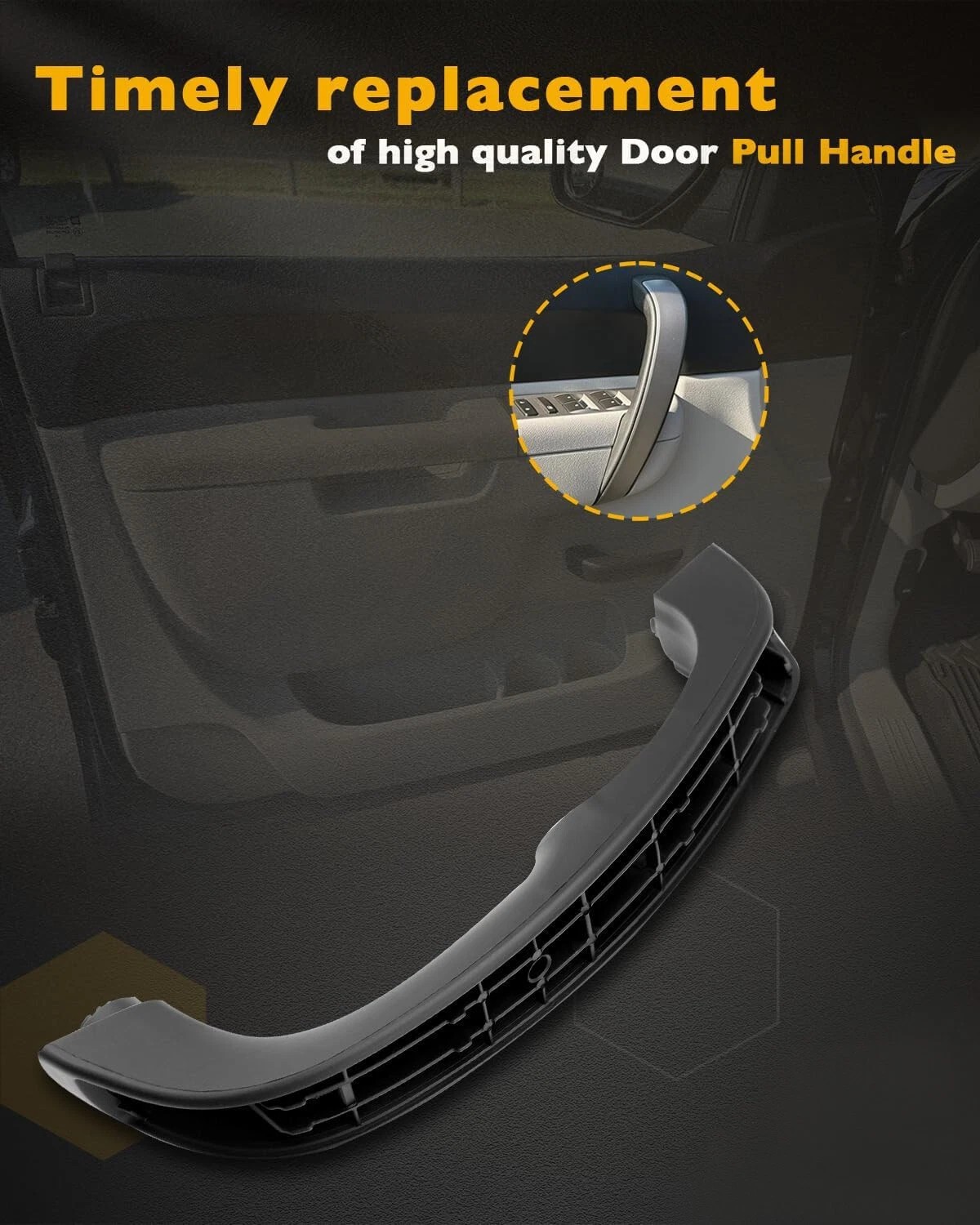 Interior Door Pull Handle Driver Side Left Fit 10-14 GMC Sierra Chevy Silverado