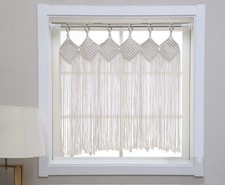 Macrame Curtains/Woven Window Valance/Bohemian Decoration for Apartment Dorm ...