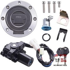 Ignition Switch Gas Cap Cover Seat Lock Key Set for Yamaha YZF R1 R6 1992-2012