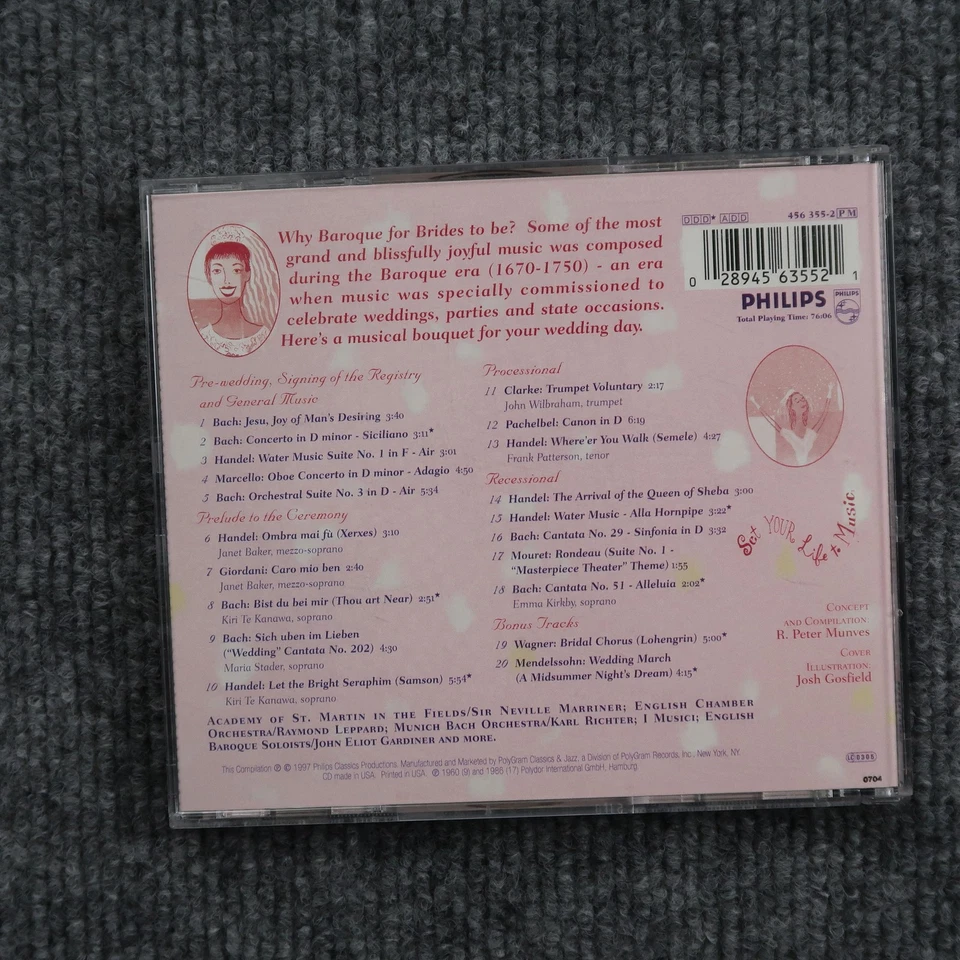 Baroque For Brides To Be CD Philips 1997 Wedding Classical Music Bouquet Album - Image 2 of 4